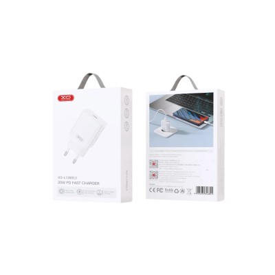 Kucni punjac XO L126 ulaz C PD 20W white + type-C cable