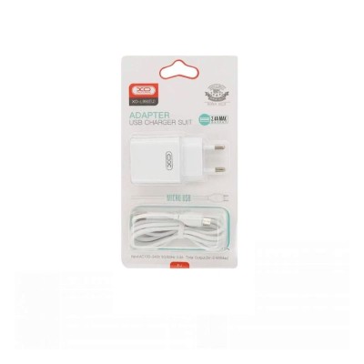 Kucni punjac XO L99 ulaz USB-A 2.4A white +type-C cable