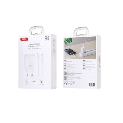 Kucni punjac XO L141 ulaz C 20W white + iphone cable