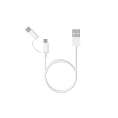 Xiaomi 2u1 USB kabal Micro + Type C (30cm) White